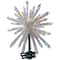 14" Lighted Iridescent Icicle Christmas Tree Topper, Clear Lights